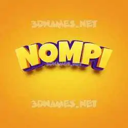 nompi in Orange Toon style - 3D name wallpaper