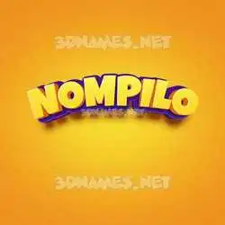 nompilo in Orange Toon style - 3D name wallpaper