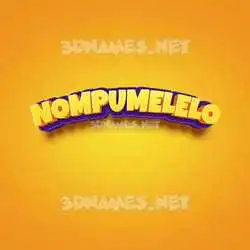 nompumelelo in Orange Toon style - 3D name wallpaper