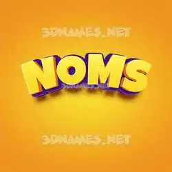 noms in Orange Toon style - 3D name wallpaper