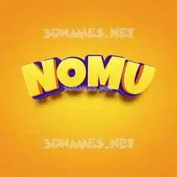 nomu in Orange Toon style - 3D name wallpaper
