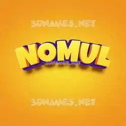 nomul in Orange Toon style - 3D name wallpaper