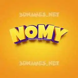 nomy in Orange Toon style - 3D name wallpaper