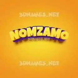nomzamo in Orange Toon style - 3D name wallpaper