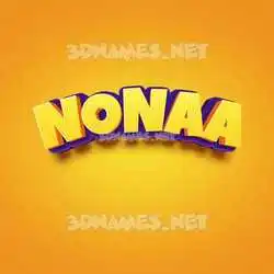 nonaa in Orange Toon style - 3D name wallpaper