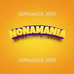 nonamania in Orange Toon style - 3D name wallpaper