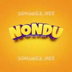 nondu in Orange Toon style - 3D name wallpaper