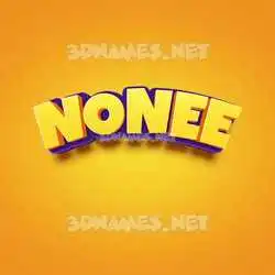 nonee in Orange Toon style - 3D name wallpaper