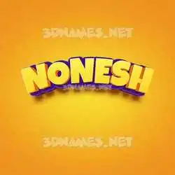 nonesh in Orange Toon style - 3D name wallpaper