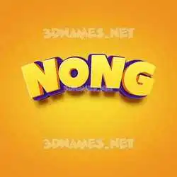 nong in Orange Toon style - 3D name wallpaper