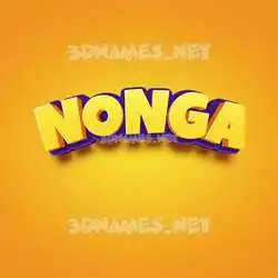 nonga in Orange Toon style - 3D name wallpaper