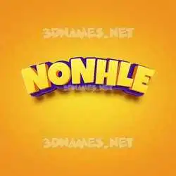 nonhle in Orange Toon style - 3D name wallpaper