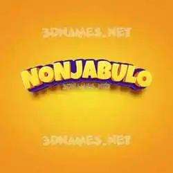 nonjabulo in Orange Toon style - 3D name wallpaper