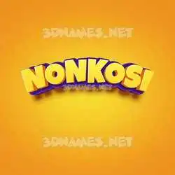 nonkosi in Orange Toon style - 3D name wallpaper
