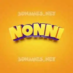 nonni in Orange Toon style - 3D name wallpaper
