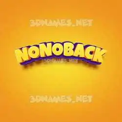 nonoback in Orange Toon style - 3D name wallpaper