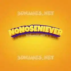 nonoseniever in Orange Toon style - 3D name wallpaper