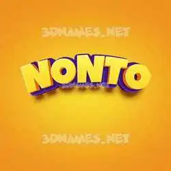 nonto in Orange Toon style - 3D name wallpaper