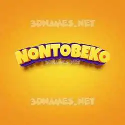 nontobeko in Orange Toon style - 3D name wallpaper