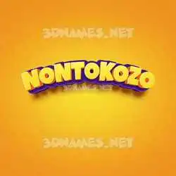 nontokozo in Orange Toon style - 3D name wallpaper