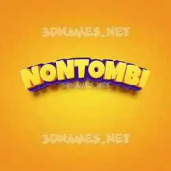 nontombi in Orange Toon style - 3D name wallpaper