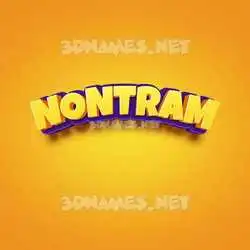 nontram in Orange Toon style - 3D name wallpaper