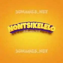 nontsikelelo in Orange Toon style - 3D name wallpaper