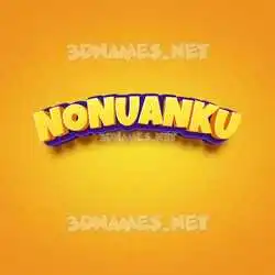 nonuanku in Orange Toon style - 3D name wallpaper