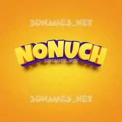 nonuch in Orange Toon style - 3D name wallpaper
