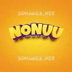 nonuu in Orange Toon style - 3D name wallpaper