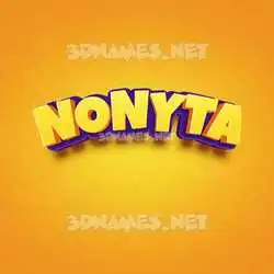 nonyta in Orange Toon style - 3D name wallpaper
