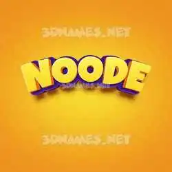 noode in Orange Toon style - 3D name wallpaper