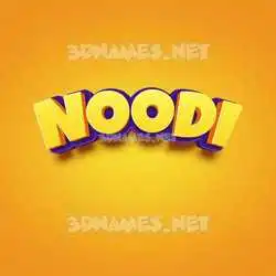 noodi in Orange Toon style - 3D name wallpaper