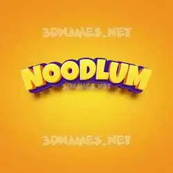 noodlum in Orange Toon style - 3D name wallpaper