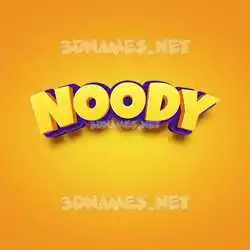 noody in Orange Toon style - 3D name wallpaper