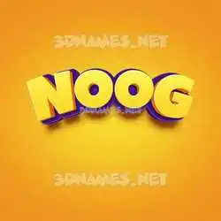 noog in Orange Toon style - 3D name wallpaper