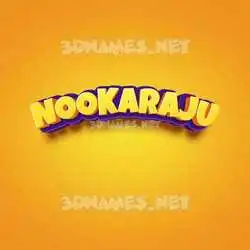 nookaraju in Orange Toon style - 3D name wallpaper