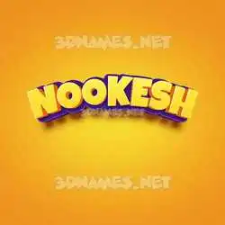 nookesh in Orange Toon style - 3D name wallpaper