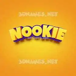 nookie in Orange Toon style - 3D name wallpaper