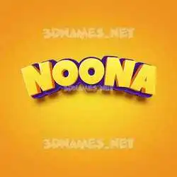 noona in Orange Toon style - 3D name wallpaper