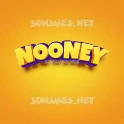 nooney in Orange Toon style - 3D name wallpaper