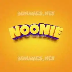 noonie in Orange Toon style - 3D name wallpaper