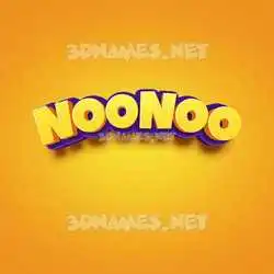 noonoo in Orange Toon style - 3D name wallpaper