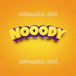 nooody in Orange Toon style - 3D name wallpaper