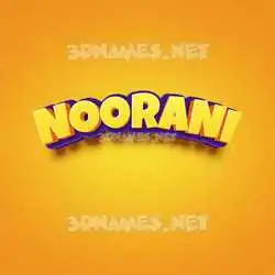 noorani in Orange Toon style - 3D name wallpaper