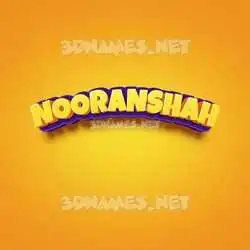 nooranshah in Orange Toon style - 3D name wallpaper