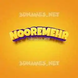 nooremehr in Orange Toon style - 3D name wallpaper