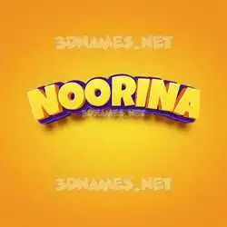 noorina in Orange Toon style - 3D name wallpaper