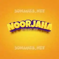 noorjaha in Orange Toon style - 3D name wallpaper