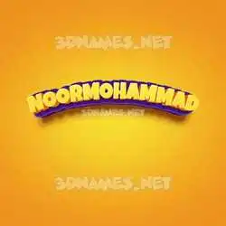 noormohammad in Orange Toon style - 3D name wallpaper